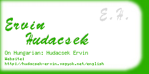 ervin hudacsek business card